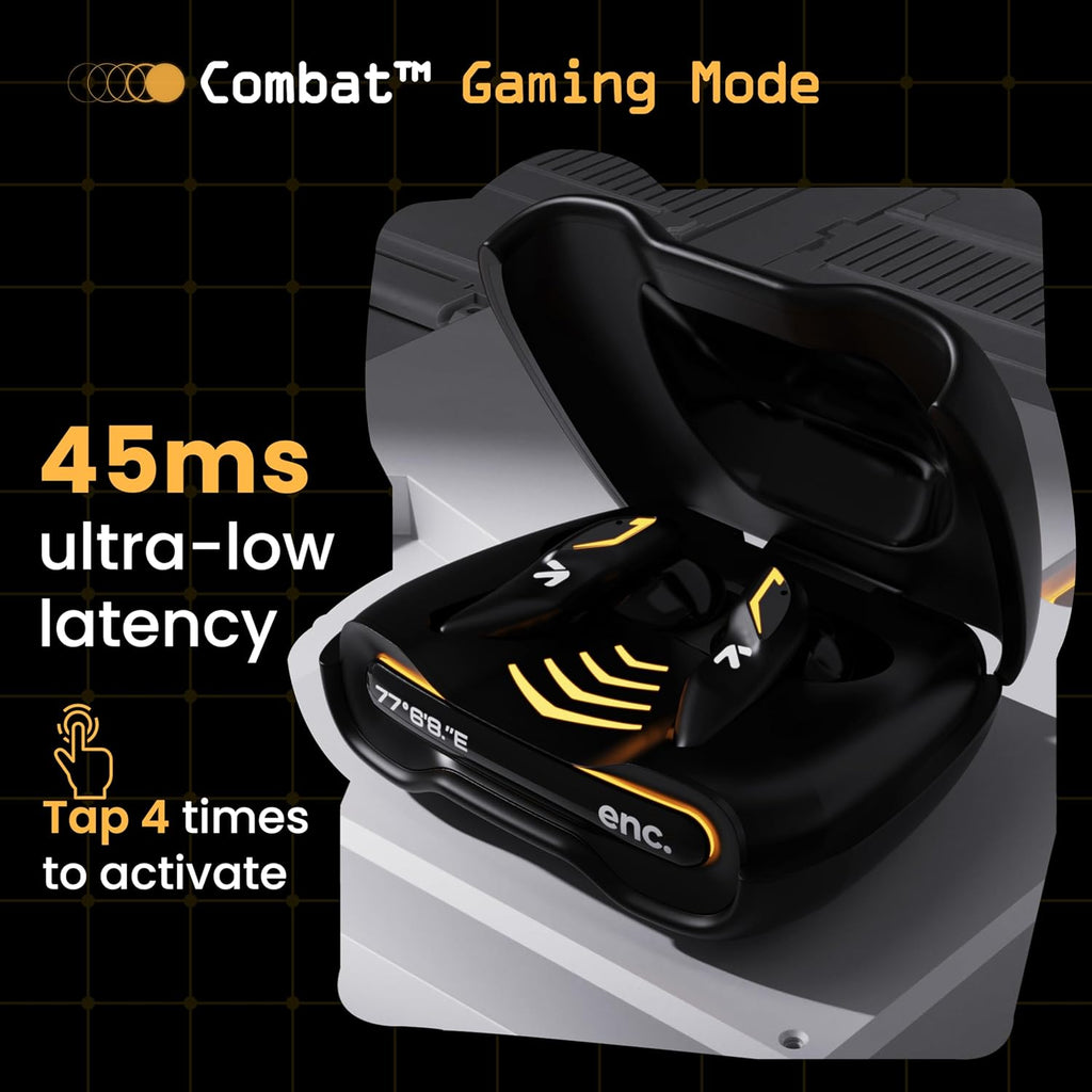 Astra Truly Wireless in Ear Earbuds with 48H Playtime, Built-in App Support, 45ms Low Latency Gaming, 4 Mics ENC, Breathing LEDs,13mm Bass Drivers,...