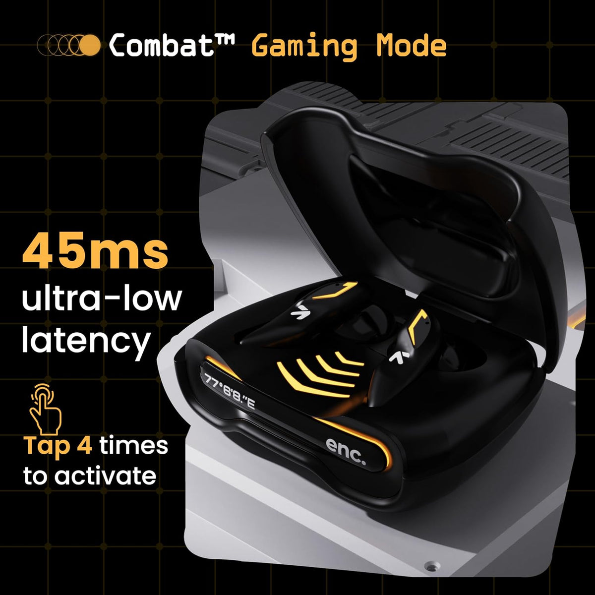 Astra Truly Wireless in Ear Earbuds with 48H Playtime, Built-in App Support, 45ms Low Latency Gaming, 4 Mics ENC, Breathing LEDs,13mm Bass Drivers,...