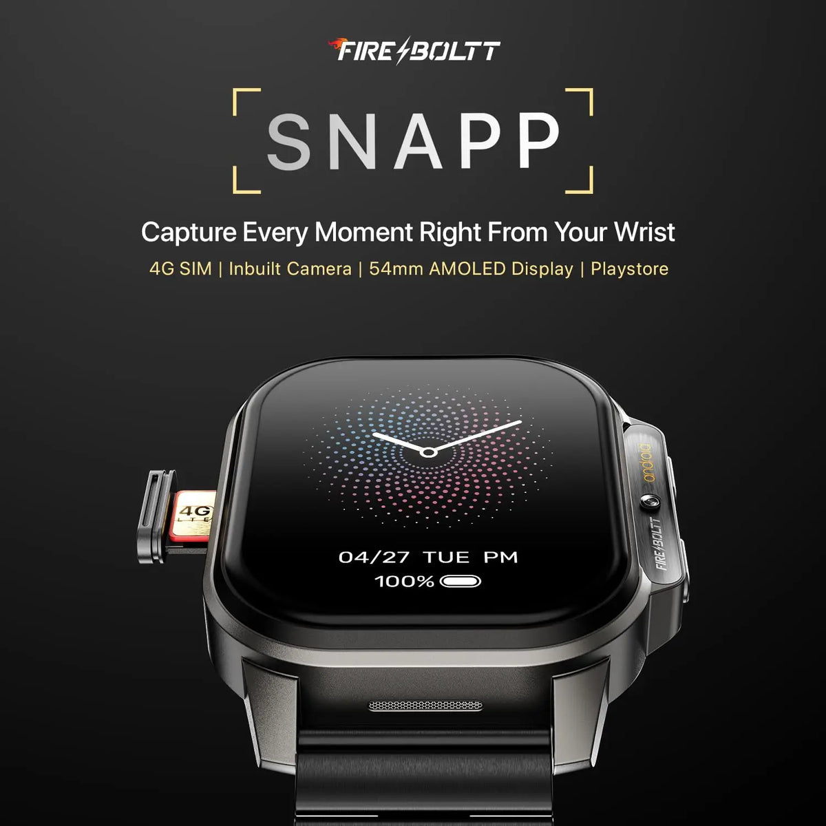 Snapp Smart Watch, Selfie Camera
