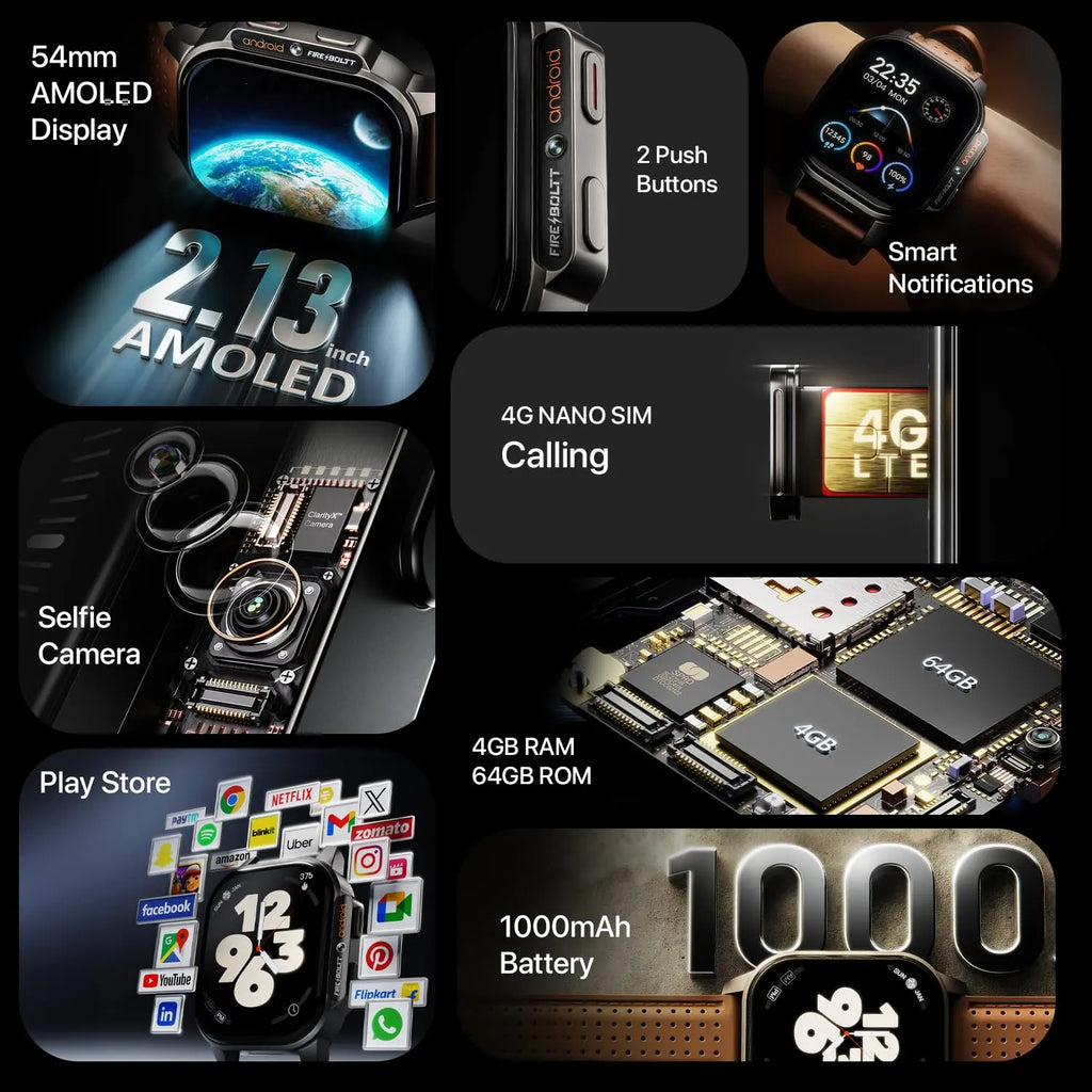 Snapp Smart Watch, Selfie Camera